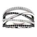 Simple Spliced Antique Thai Silver Color Twisted Rope Knot Couple Pinky Ring With Inlaid Stone view 3