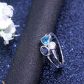 European Irregular Three Color Stone Ring, Unique Romantic Women's Fashion Jewelry For Dropshipping view 2