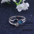 European Irregular Three Color Stone Ring, Unique Romantic Women's Fashion Jewelry For Dropshipping view 5