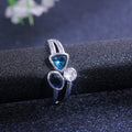 European Irregular Three Color Stone Ring, Unique Romantic Women's Fashion Jewelry For Dropshipping view 3