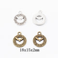Zinc Alloy Clock Charm Pendant No.304967 for DIY Necklace Bracelet Jewelry Making view 1