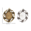 18x25mm Zinc Alloy Oval Setting Charm Pendant for DIY Necklace Bracelet Jewelry Making view 1