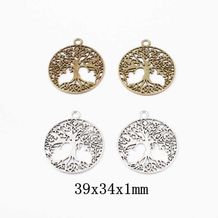 Zinc Alloy Tree Of Life Charm Pendant No.960090 for DIY Necklace Bracelet Jewelry Making