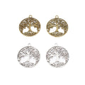 Zinc Alloy Tree Of Life Charm Pendant No.960090 for DIY Necklace Bracelet Jewelry Making view 4
