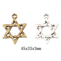 Zinc Alloy Hexagram Star Charm Pendant for DIY Necklace Bracelet Jewelry Making view 1
