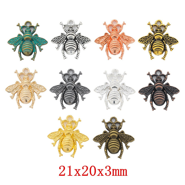 Zinc Alloy Bee Charm Pendant No.576234 for DIY Necklace Bracelet Jewelry Making