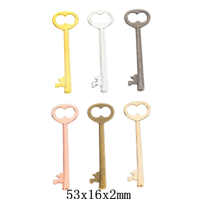 Zinc Alloy Key Charm Pendant No.876275 for DIY Necklace Bracelet Jewelry Making