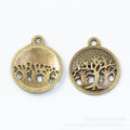Zinc Alloy Tree Of Life Charm Pendant No.876540 for DIY Necklace Bracelet Jewelry Making view 2