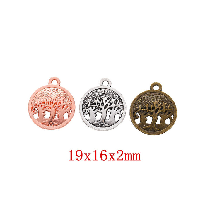 Zinc Alloy Tree Of Life Charm Pendant No.876540 for DIY Necklace Bracelet Jewelry Making