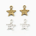 Zinc Alloy Letter Star Charm Pendant for DIY Necklace Bracelet Jewelry Making view 1