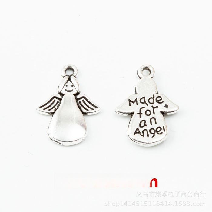 Antique Silver Zinc Alloy Angel Charm Pendant No.976801 for DIY Necklace Bracelet Jewelry Making