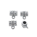 Vintage Zinc Alloy Small Three Hole Single Loop Beads For European DIY Bracelets view 2