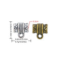 Vintage Zinc Alloy Small Three Hole Single Loop Beads For European DIY Bracelets view 1