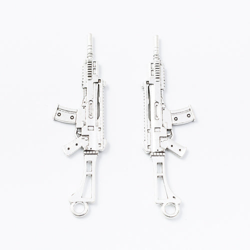 Zinc Alloy Submachine Gun Charm Pendant for DIY Necklace Bracelet Jewelry Making