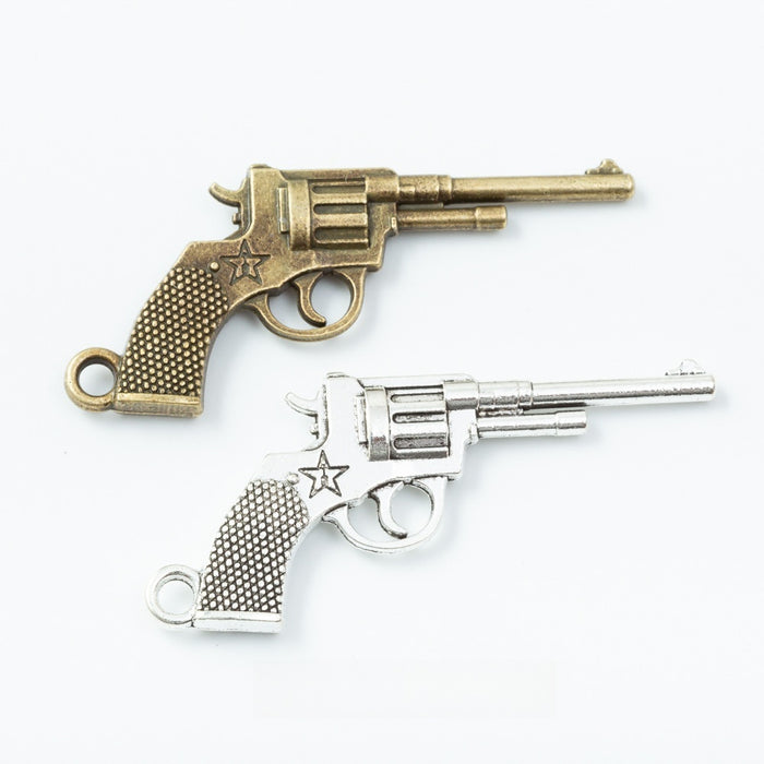 Zinc Alloy Pistol Charm Pendant No.233546 for DIY Necklace Bracelet Jewelry Making