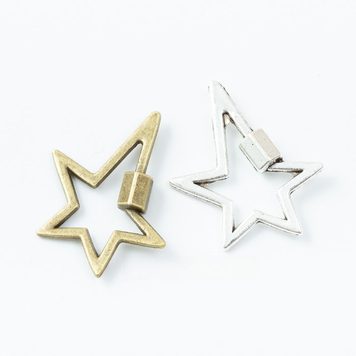 Zinc Alloy Five Point Star Charm Pendant No.085704 for DIY Necklace Bracelet Jewelry Making