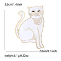 Alloy Enamel Cartoon Cat Brooch Pin For Unisex Clothing Decoration view 6