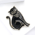 Alloy Enamel Cartoon Cat Brooch Pin For Unisex Clothing Decoration view 3