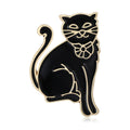 Alloy Enamel Cartoon Cat Brooch Pin For Unisex Clothing Decoration view 1