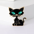 Metal Alloy Glass Crystal Cat Brooch For Versatile Suit Decoration view 2