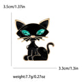 Metal Alloy Glass Crystal Cat Brooch For Versatile Suit Decoration view 4
