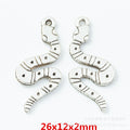 Antique Silver Zinc Alloy Snake Charm Pendant No.004281 for DIY Necklace Bracelet Jewelry Making view 1