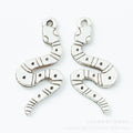 Antique Silver Zinc Alloy Snake Charm Pendant No.004281 for DIY Necklace Bracelet Jewelry Making view 4