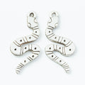 Antique Silver Zinc Alloy Snake Charm Pendant No.004281 for DIY Necklace Bracelet Jewelry Making view 3