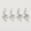 Antique Silver Zinc Alloy Snake Charm Pendant No.004281 for DIY Necklace Bracelet Jewelry Making view 2