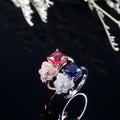 Custom Creative Rose Petal Crystal Zircon Ring Fashion Women's Hand Jewelry view 3