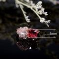 Custom Creative Rose Petal Crystal Zircon Ring Fashion Women's Hand Jewelry view 5