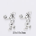 Antique Silver Zinc Alloy Volleyball Girl Charm Pendant No.485122 for DIY Necklace Bracelet Jewelry Making view 1