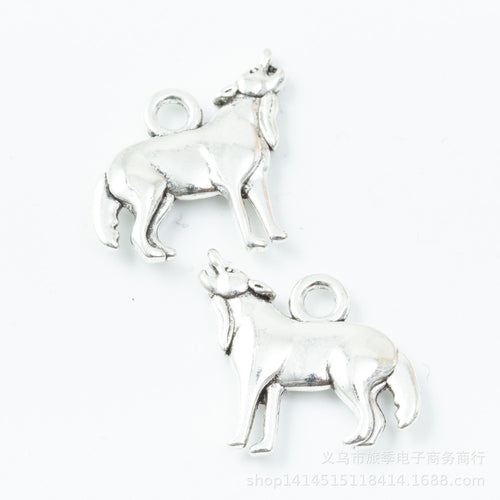 DIY Vintage Zinc Alloy Wolf Charm Pendant For Necklace Bracelet Jewelry Accessories