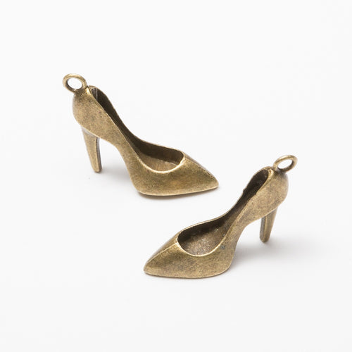 Zinc Alloy High Heel Charm Pendant No.844818 for DIY Necklace Bracelet Jewelry Making