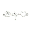 Zinc Alloy Heart Paw Print Charm Pendant for DIY Necklace Bracelet Jewelry Making view 4