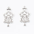 Zinc Alloy Princess Girl Charm Pendant for DIY Necklace Bracelet Jewelry Making view 3