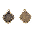 10x14mm Zinc Alloy Oval Bezel Tray Charm Pendant for DIY Necklace Bracelet Jewelry Making view 3