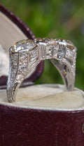 White Gold Plated Women's Ring With Micro Pave Setting, Fashion Hand Jewelry Accessory view 1