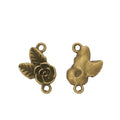 Zinc Alloy Rose Charm Pendant No.253796 for DIY Necklace Bracelet Jewelry Making view 2