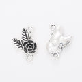 Zinc Alloy Rose Charm Pendant No.253796 for DIY Necklace Bracelet Jewelry Making view 3