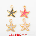 Zinc Alloy Starfish Charm Pendant No.477632 for DIY Necklace Bracelet Jewelry Making view 1