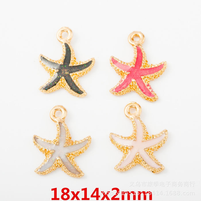 Zinc Alloy Starfish Charm Pendant No.477632 for DIY Necklace Bracelet Jewelry Making