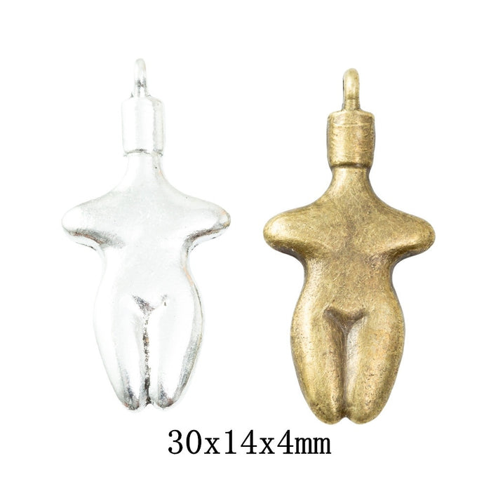 Zinc Alloy Dress Form Charm Pendant for DIY Necklace Bracelet Jewelry Making