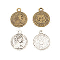 Zinc Alloy Woman Coin Charm Pendant for DIY Necklace Bracelet Jewelry Making view 4