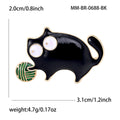 Alloy Enamel Cat Pearl Brooch For Fashion Garment Decoration view 4