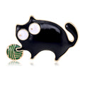 Alloy Enamel Cat Pearl Brooch For Fashion Garment Decoration view 1