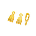 Vintage Zinc Alloy Three Way Single Loop Perforated Feather Leaf Beads For European Bracelets view 4