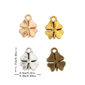 Zinc Alloy Four Leaf Clover Charm Pendant No.317370 for DIY Necklace Bracelet Jewelry Making