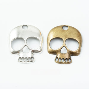 Zinc Alloy Skull Charm Pendant No.634156 for DIY Necklace Bracelet Jewelry Making