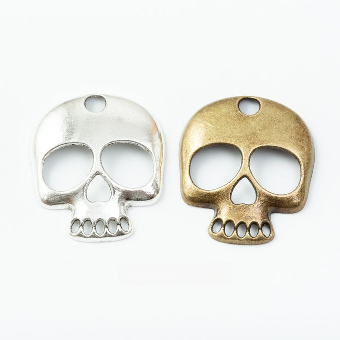 Zinc Alloy Skull Charm Pendant No.634156 for DIY Necklace Bracelet Jewelry Making